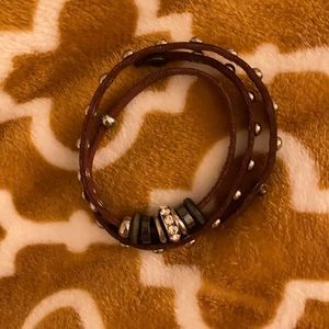 Leather stuff bracelet